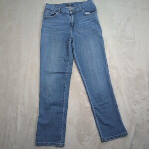 Lee Jeans‎ Womens 6 Short Blue Relaxed Fit Straight Leg Stretch Denim 28x28